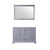 Lexora Dukes 48 Inch Dark Grey Single Vanity Cabinet, no Top and 46 Inch Mirror
