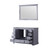 Lexora Dukes 48 Inch Dark Grey Single Vanity Cabinet, no Top and 46 Inch Mirror