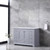 Lexora Dukes 48 Inch Dark Grey Single Vanity, White Carrara Marble Top, White Square Sink and no Mirror