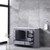 Lexora Dukes 48 Inch Dark Grey Single Vanity, White Carrara Marble Top, White Square Sink and no Mirror