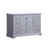 Lexora Dukes 48 Inch Dark Grey Single Vanity, White Carrara Marble Top, White Square Sink and no Mirror