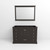 Lexora Dukes 48 Inch Espresso Single Vanity Cabinet, no Top and 46 Inch Mirror