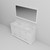 Lexora Dukes 60 Inch White Double Vanity Cabinet, White Carrara Marble Top, White Square Sinks and 58 Inch Mirror