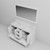 Lexora Dukes 60 Inch White Double Vanity Cabinet, White Carrara Marble Top, White Square Sinks and 58 Inch Mirror