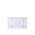 Lexora Dukes 60 Inch White Double Vanity Cabinet, White Carrara Marble Top, White Square Sinks and no Mirror