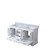 Lexora Dukes 60 Inch White Double Vanity Cabinet, White Carrara Marble Top, White Square Sinks and no Mirror