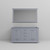 Lexora Dukes 60 Inch Dark Grey Double Vanity Cabinet, no Top and 58 Inch Mirror
