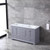 Lexora Dukes 60 Inch Dark Grey Double Vanity, White Carrara Marble Top, White Square Sinks and no Mirror