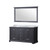 Lexora Dukes 60 Inch Espresso Double Vanity Cabinet, White Carrara Marble Top, White Square Sinks and 58 Inch Mirror