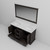 Lexora Dukes 60 Inch Espresso Double Vanity Cabinet, White Carrara Marble Top, White Square Sinks and 58 Inch Mirror