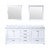 Lexora Dukes 80 Inch White Double Vanity Cabinet, White Carrara Marble Top, White Square Sinks and 30 Inch Mirrors