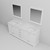 Lexora Dukes 80 Inch White Double Vanity Cabinet, White Carrara Marble Top, White Square Sinks and 30 Inch Mirrors