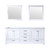 Lexora Dukes 80 Inch White Double Vanity Cabinet, no Top and 30 Inch Mirrors