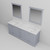 Lexora Dukes 80 Inch Dark Grey Double Vanity Cabinet, White Carrara Marble Top, White Square Sinks and 30 Inch Mirrors