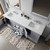 Lexora Dukes 80 Inch Dark Grey Double Vanity Cabinet, White Carrara Marble Top, White Square Sinks and 30 Inch Mirrors
