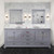 Lexora Dukes 80 Inch Dark Grey Vanity Cabinet Cabinet Only