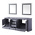Lexora Dukes 80 Inch Dark Grey Double Vanity Cabinet, no Top and 30 Inch Mirrors