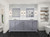 Lexora Dukes 80 Inch Dark Grey Double Vanity Cabinet, no Top and 30 Inch Mirrors