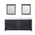Lexora Dukes 80 Inch Espresso Double Vanity Cabinet, White Carrara Marble Top, White Square Sinks and 30 Inch Mirrors