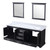 Lexora Dukes 80 Inch Espresso Double Vanity Cabinet, White Carrara Marble Top, White Square Sinks and 30 Inch Mirrors