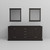 Lexora Dukes 80 Inch Espresso Double Vanity Cabinet, no Top and 30 Inch Mirrors
