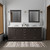 Lexora Dukes 80 Inch Espresso Double Vanity Cabinet, no Top and 30 Inch Mirrors