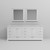 Lexora Dukes 84 Inch White Double Vanity Cabinet, no Top and 34 Inch Mirrors