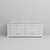 Lexora Dukes 84 Inch White Double Vanity Cabinet, White Carrara Marble Top, White Square Sinks and no Mirror