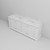 Lexora Dukes 84 Inch White Double Vanity Cabinet, White Carrara Marble Top, White Square Sinks and no Mirror