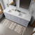 Lexora Dukes 84 Inch Dark Grey Vanity Cabinet Cabinet Only