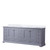 Lexora Dukes 84 Inch Dark Grey Double Vanity Cabinet, White Carrara Marble Top, White Square Sinks and no Mirror