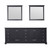 Lexora Dukes 84 Inch Espresso Double Vanity Cabinet, no Top and 34 Inch Mirrors