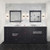 Lexora Dukes 84 Inch Espresso Double Vanity Cabinet, no Top and 34 Inch Mirrors