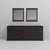 Lexora Dukes 84 Inch Espresso Double Vanity Cabinet, no Top and 34 Inch Mirrors