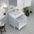 Lexora Jacques 30 Inch White Single Vanity Cabinet, White Carrara Marble Top, White Square Sink and no Mirror