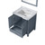 Lexora Jacques 30 Inch Dark Grey Single Vanity Cabinet, White Carrara Marble Top, White Square Sink and 28 Inch Mirror