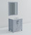 Lexora Jacques 30 Inch Dark Grey Single Vanity Cabinet, White Carrara Marble Top, White Square Sink and 28 Inch Mirror