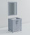 Lexora Jacques 30 Inch Dark Grey Single Vanity Cabinet, no Top and 28 Inch Mirror
