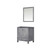 Lexora Jacques 30 Inch Distressed Grey Single Vanity, no Top and 28 Inch Mirror