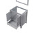 Lexora Jacques 30 Inch Distressed Grey Single Vanity Cabinet, no Top and 28 Inch Mirror