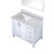 Lexora Jacques 36 Inch White Single Vanity Cabinet, White Carrara Marble Top, White Square Sink and 34 Inch Mirror - Left Version