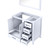 Lexora Jacques 36 Inch White Vanity Cabinet Cabinet Only - Left Version