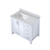 Lexora Jacques 36 Inch White Single Vanity Cabinet, White Carrara Marble Top, White Square Sink and no Mirror - Left Version