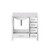 Lexora Jacques 36 Inch White Single Vanity Cabinet, White Carrara Marble Top, White Square Sink and no Mirror - Left Version