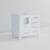 Lexora Jacques 36 Inch White Single Vanity Cabinet, White Carrara Marble Top, White Square Sink and no Mirror - Left Version