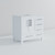 Lexora Jacques 36 Inch White Single Vanity Cabinet, White Carrara Marble Top, White Square Sink and no Mirror - Left Version