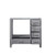 Lexora Jacques 36 Inch Distressed Grey Vanity Cabinet Only - Left Version