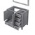 Lexora Jacques 36 Inch Distressed Grey Single Vanity Cabinet, no Top and 34 Inch Mirror - Left Version