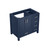 Lexora Jacques 36 Inch Navy Blue Vanity Cabinet Only - Left Version