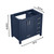 Lexora Jacques 36 Inch Navy Blue Vanity Cabinet Only - Left Version